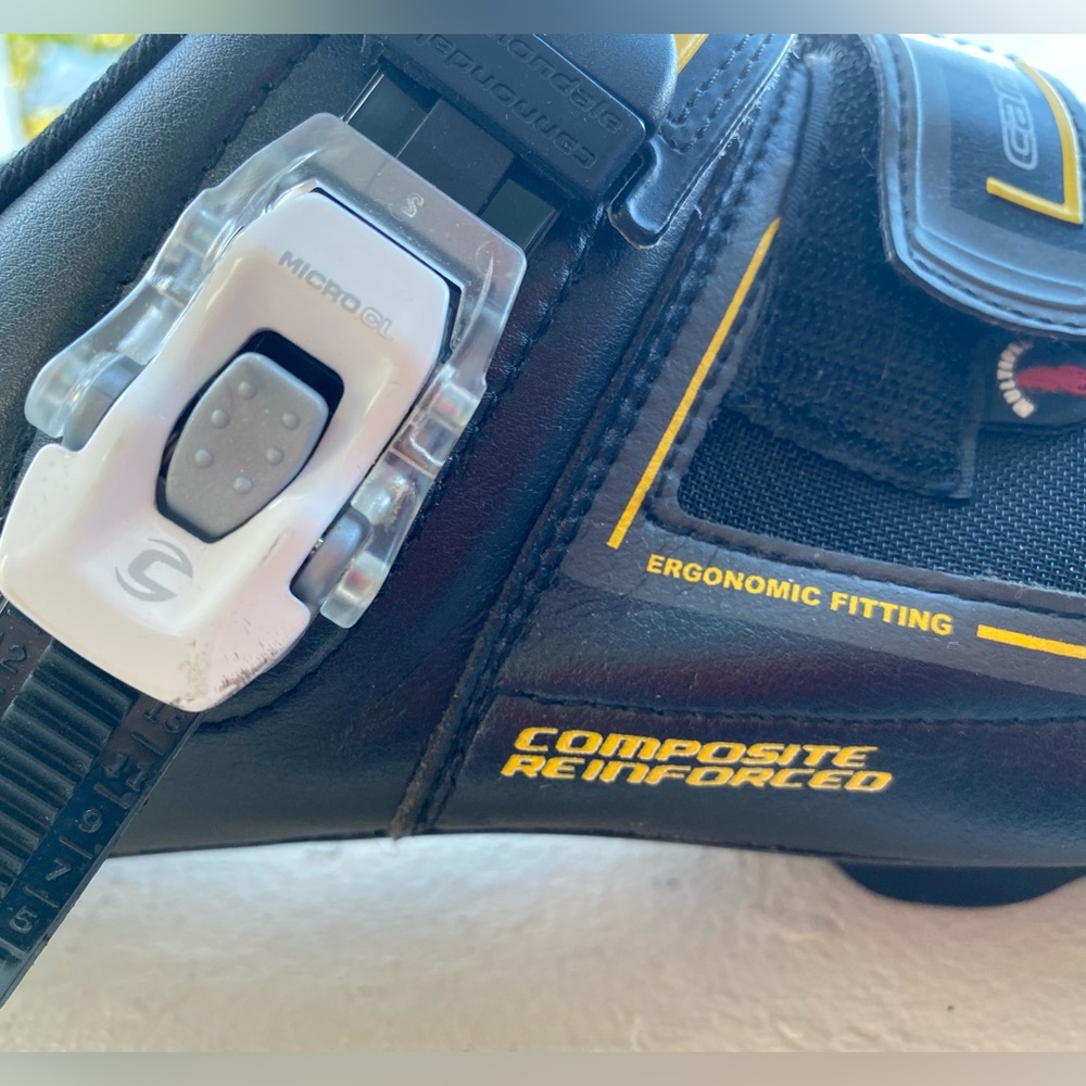 Barely used. Reinforced composite road cycling shoes w/ Look style clips